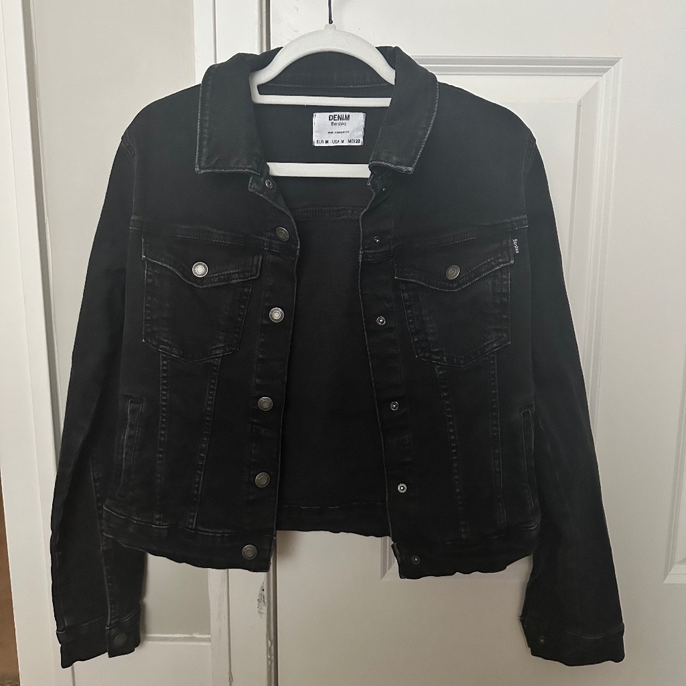 Bershka Black Denim Jacket
